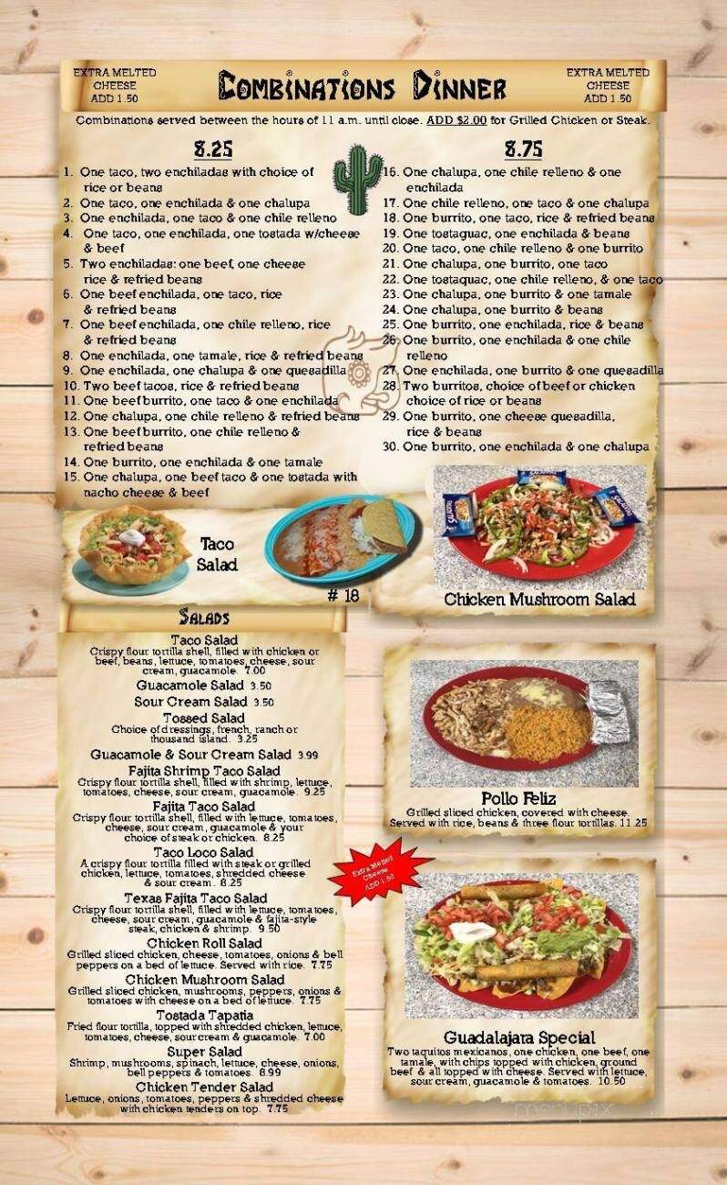 El Parian - Hartwell, GA menu_pic