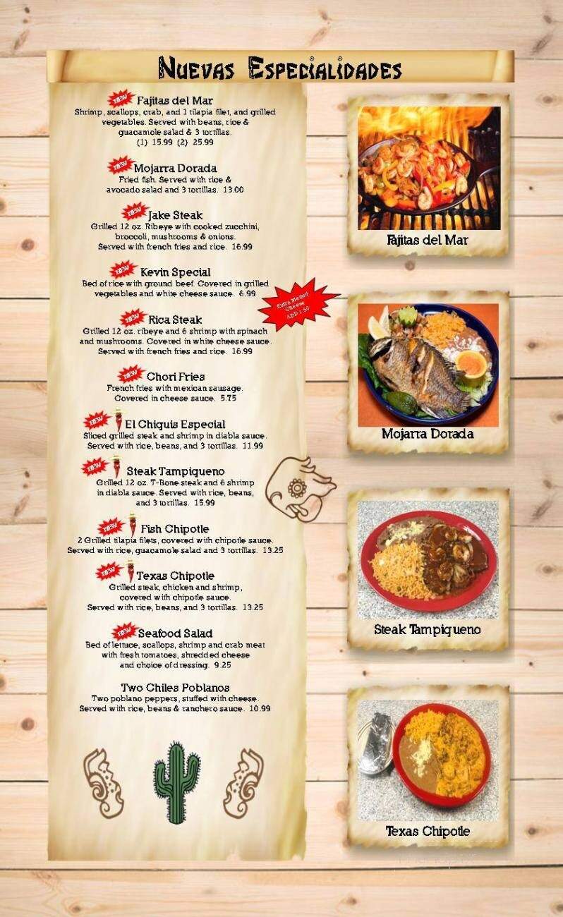 El Parian - Hartwell, GA menu_pic