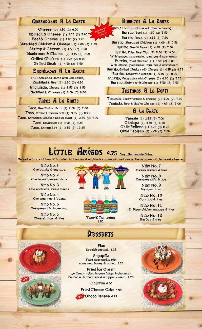 El Parian - Hartwell, GA menu_pic