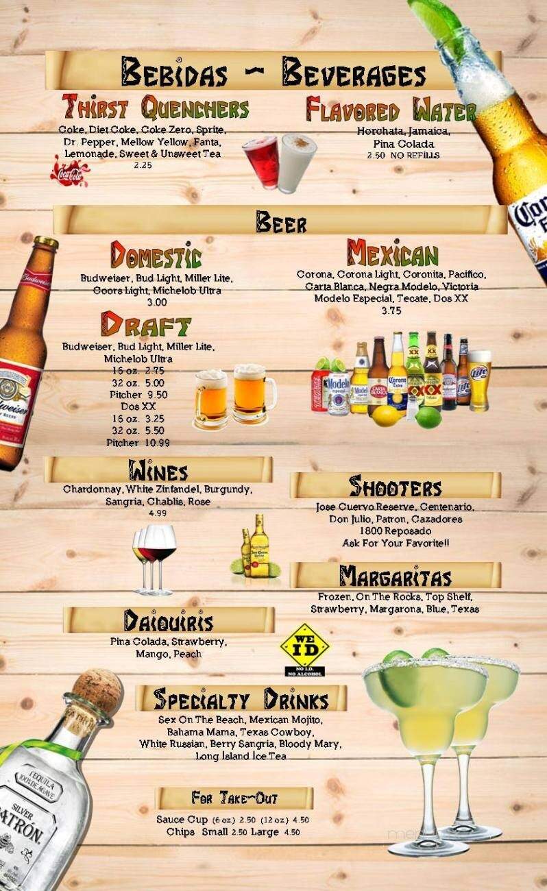 El Parian - Hartwell, GA menu_pic