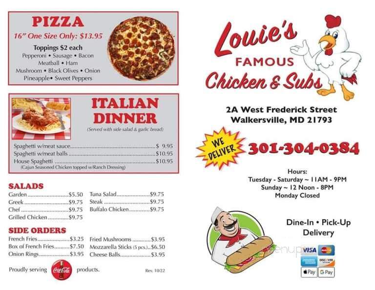 Louie's Famous Chicken & Subs - Walkersville, MD