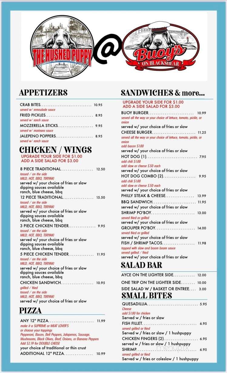 Buoy's on Blackshear - Cobb, GA menu_pic