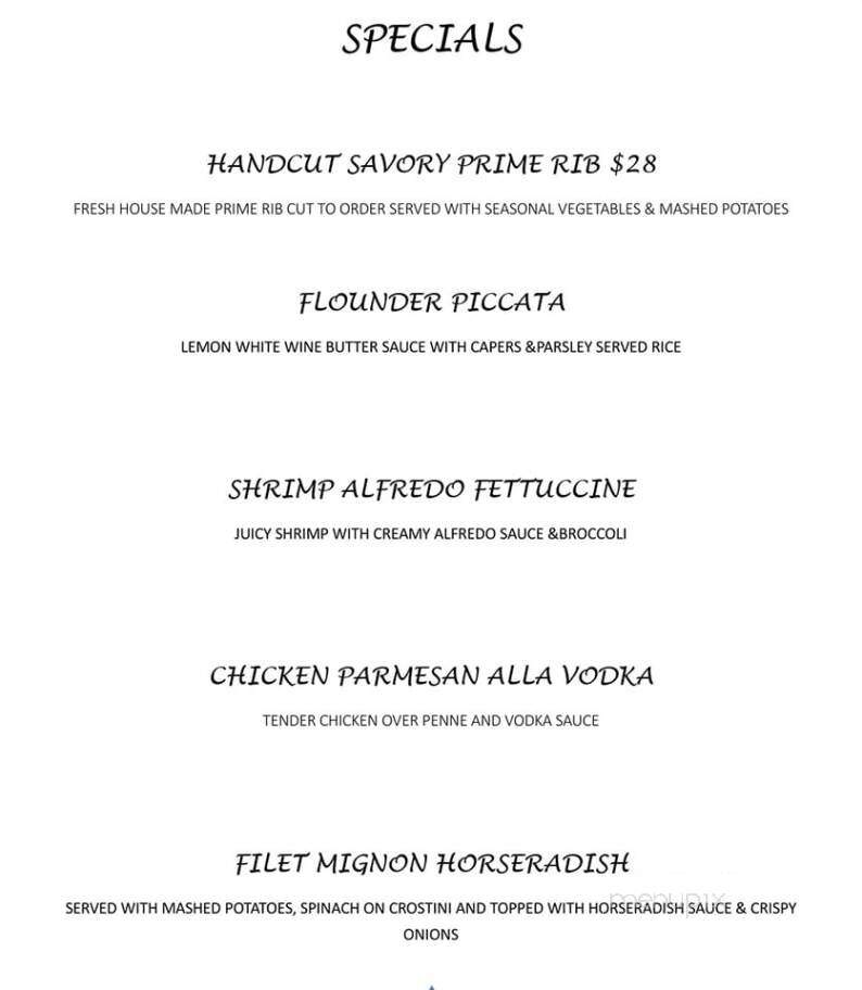 Abby's Restaurant & Bar - Saugerties, NY menu_pic