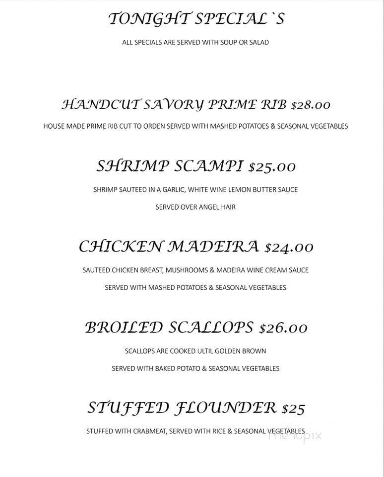 Abby's Restaurant & Bar - Saugerties, NY menu_pic