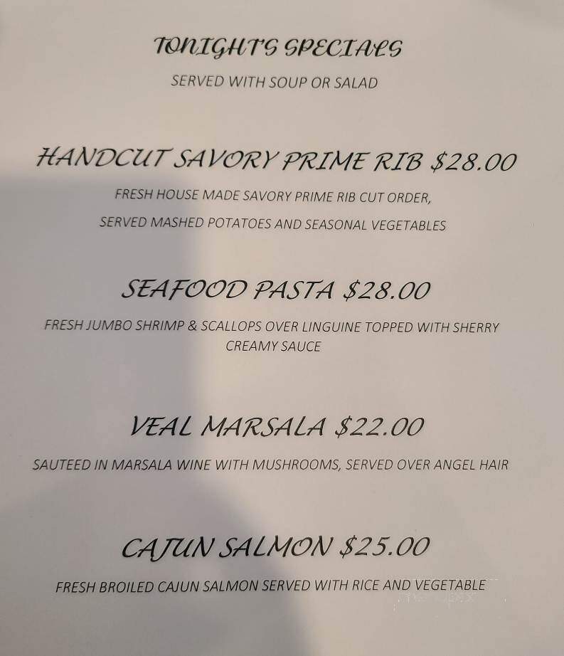 Abby's Restaurant & Bar - Saugerties, NY menu_pic