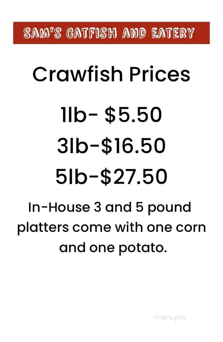 Sam's Catfish and Eatery - Deville, LA menu_pic