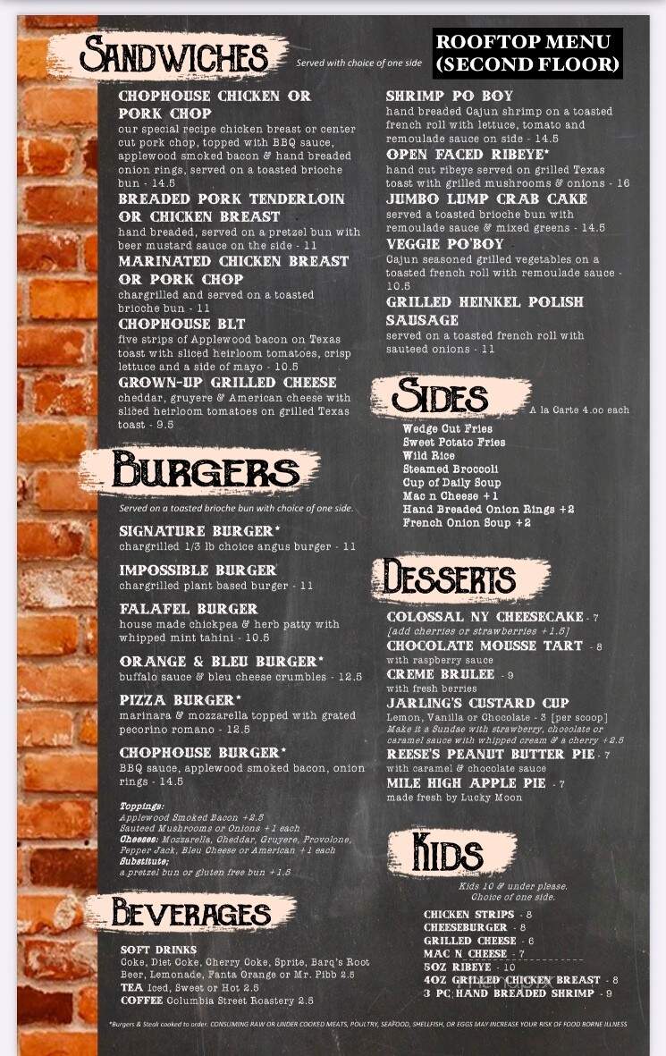 Chophouse On Main - Mahomet, IL menu_pic
