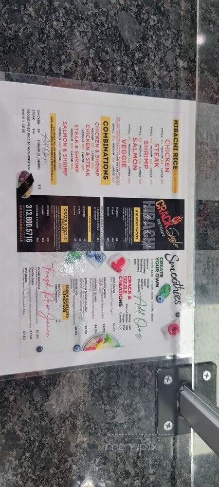 Crack & Sizzle - Detroit, MI menu_pic