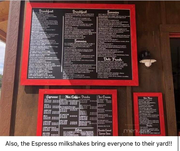 Not Doug's Country Kitchen and Espresso - Tonasket, WA menu_pic