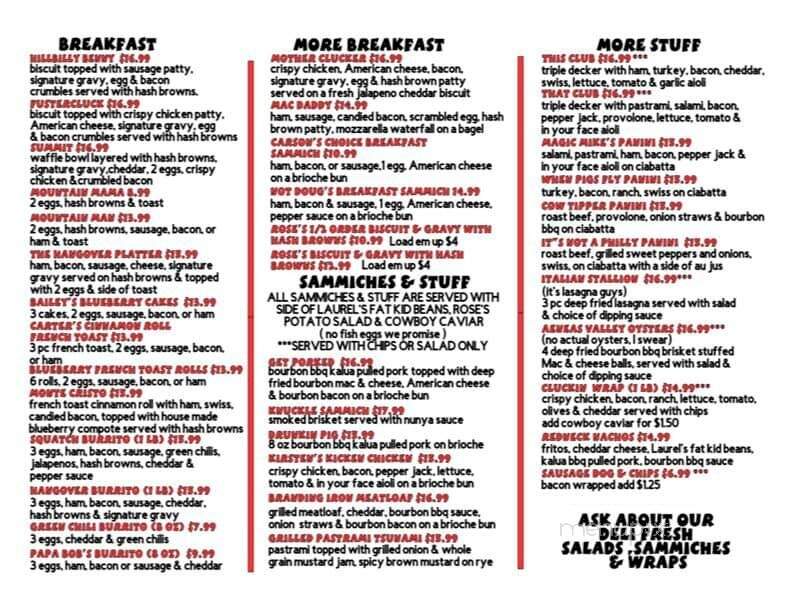 Not Doug's Country Kitchen and Espresso - Tonasket, WA menu_pic