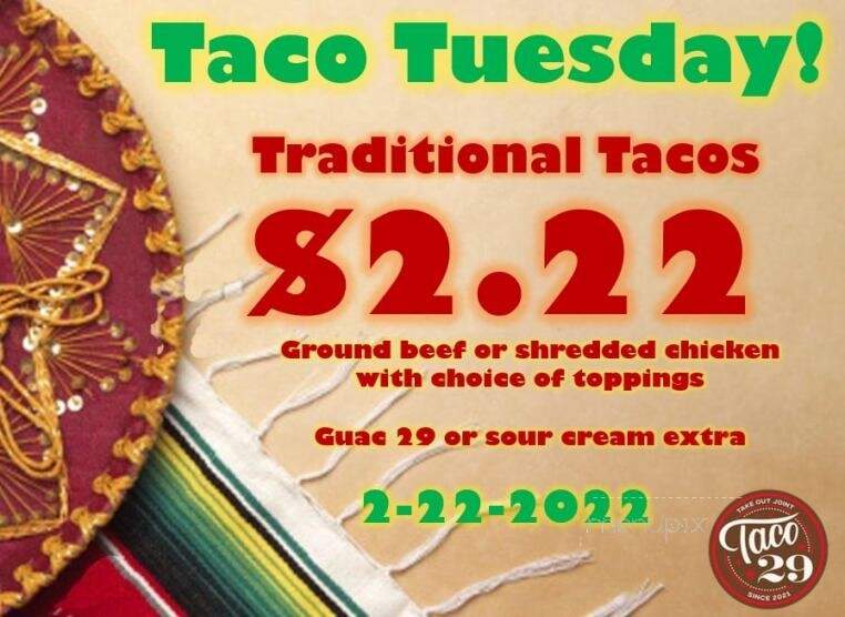Taco 29 - Canajoharie, NY menu_pic