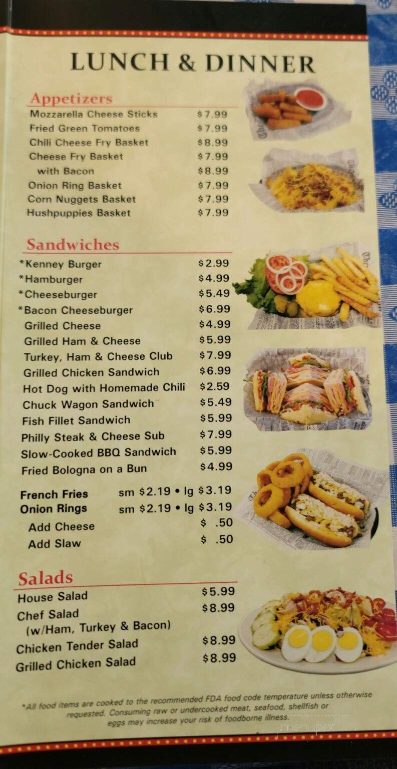 Dale's Diner - Montvale, VA menu_pic