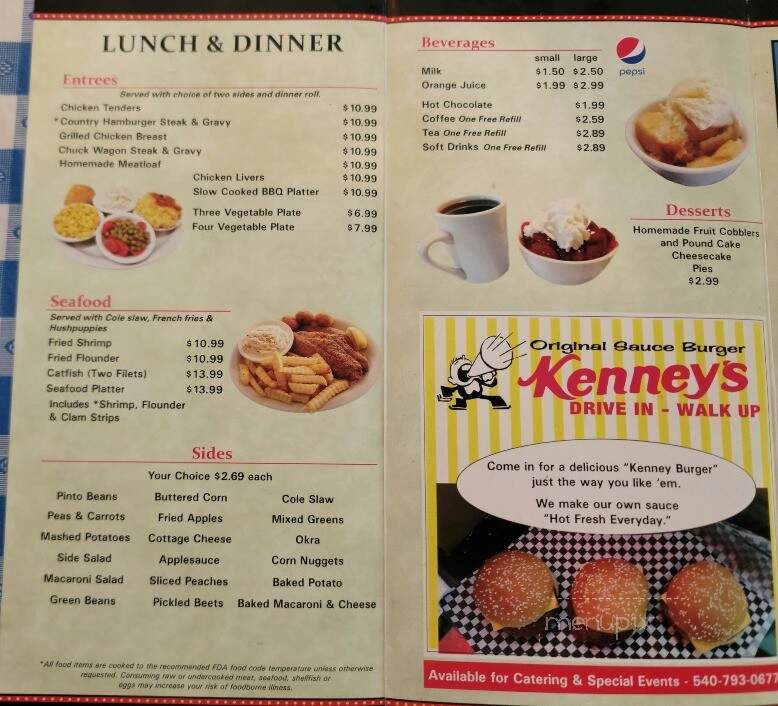 Dale's Diner - Montvale, VA menu_pic