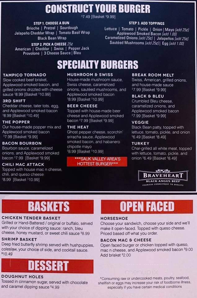 The Breakroom Pub and Grub - Tampico, IL menu_pic
