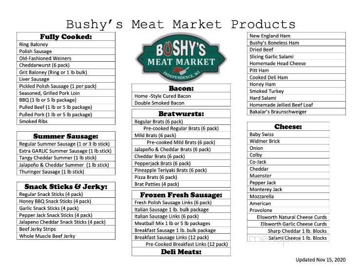 Bushy's Meat Market - Independence, WI