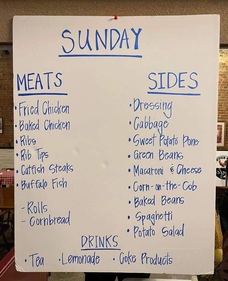 Bush's Kountry Cafe - Leland, MS menu_pic