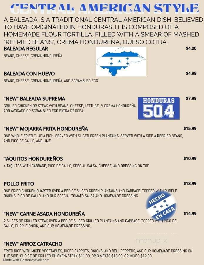 Antojitos Latinos - Glennville, GA menu_pic