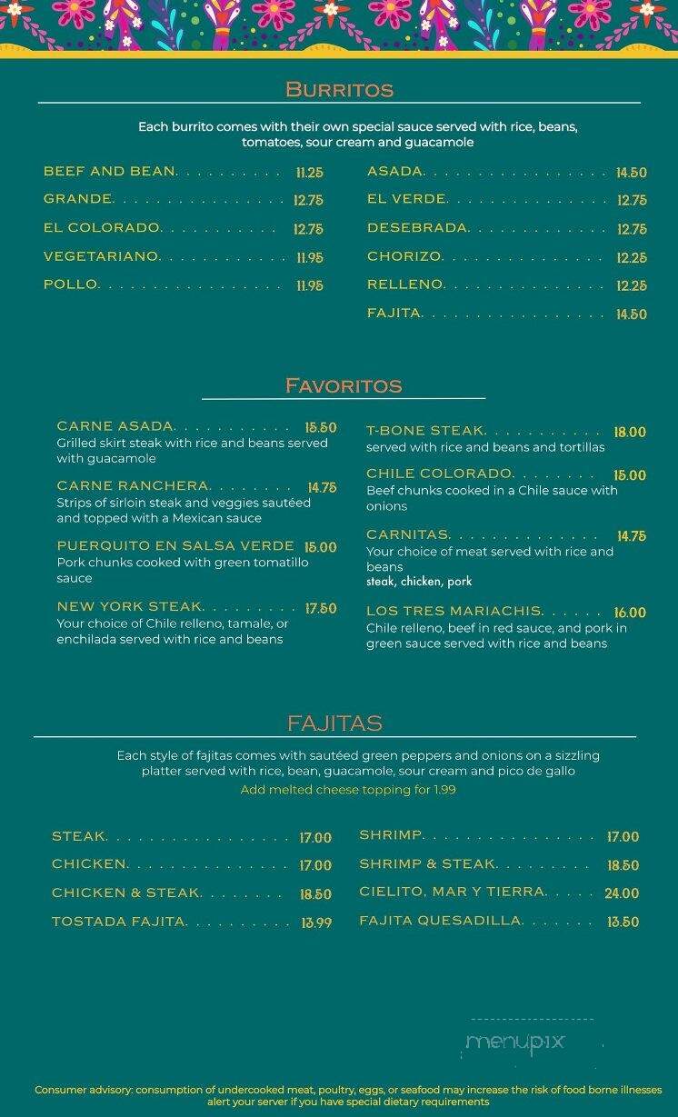 Cielito Lindo Cocina Mexicana - Pocatello, ID menu_pic