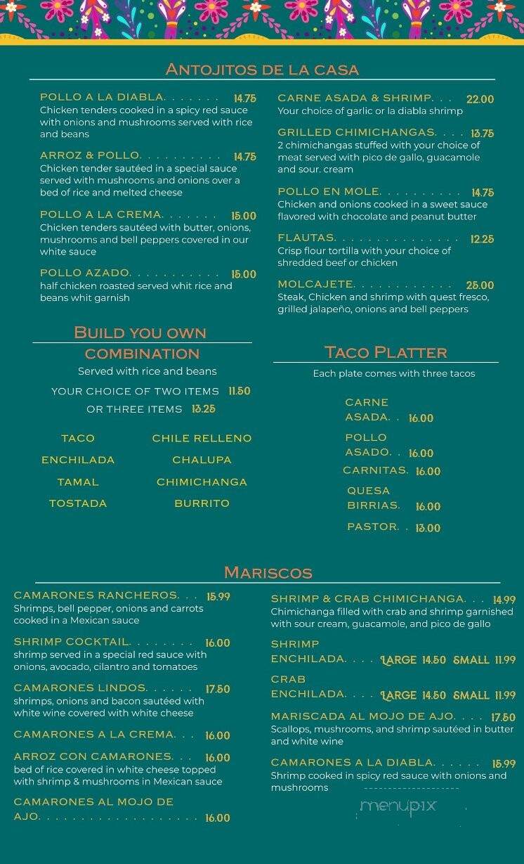 Cielito Lindo Cocina Mexicana - Pocatello, ID menu_pic