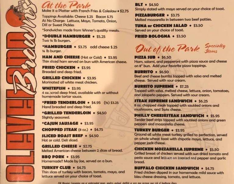 Town Tavern - Chickasaw, OH menu_pic