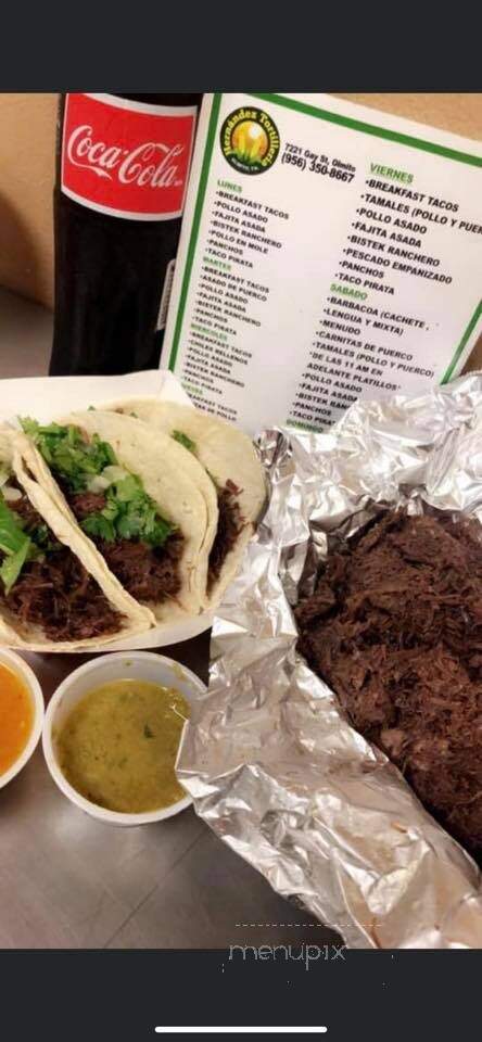 Hernandez Tortilla Factory - Los Fresnos, TX menu_pic