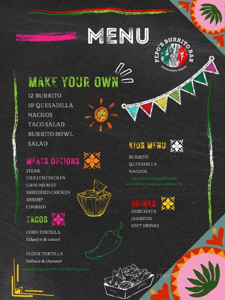 Pepo's Burrito Bar - Athens, TN menu_pic