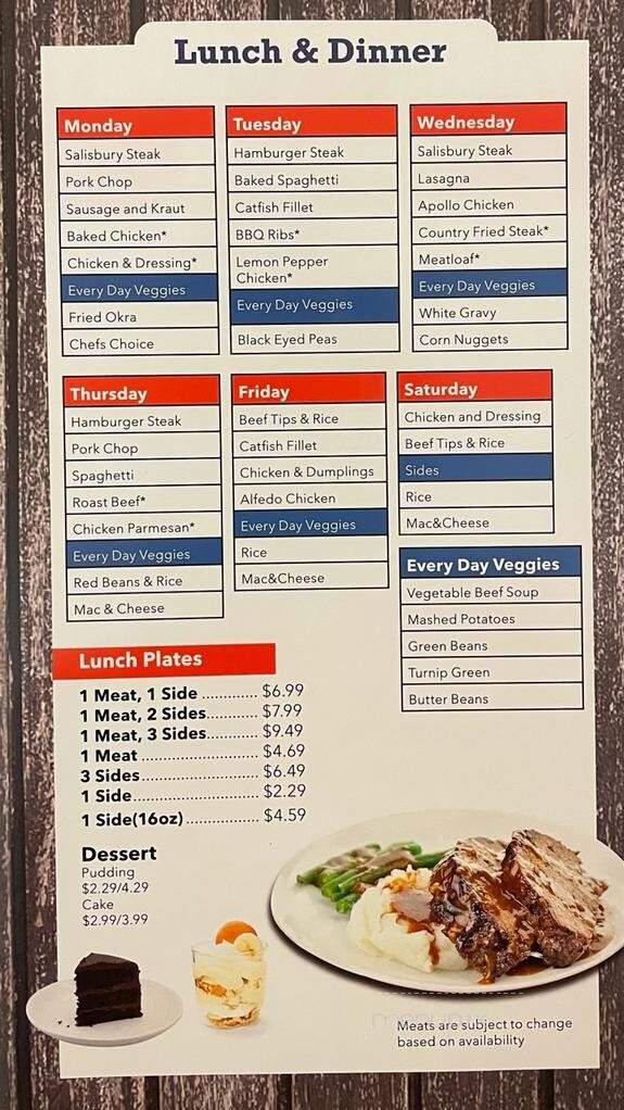 Mamma's Country Cooking - Hueytown, AL menu_pic