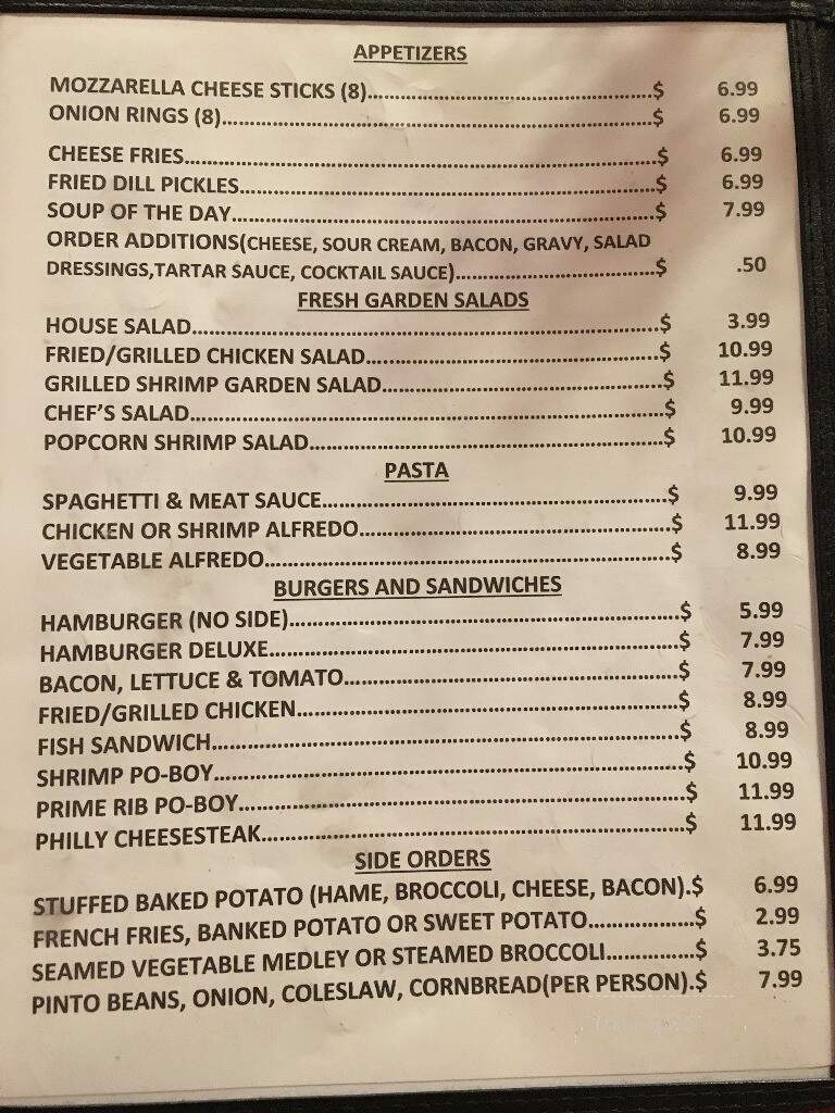 Rosemary's - Logansport, LA menu_pic