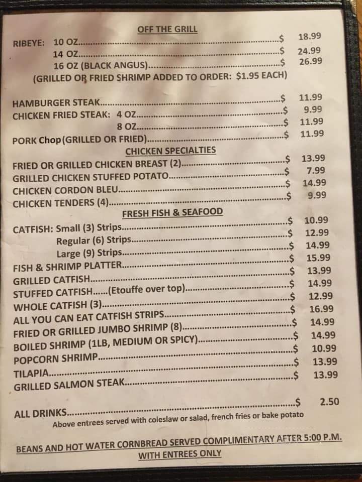 Rosemary's - Logansport, LA menu_pic