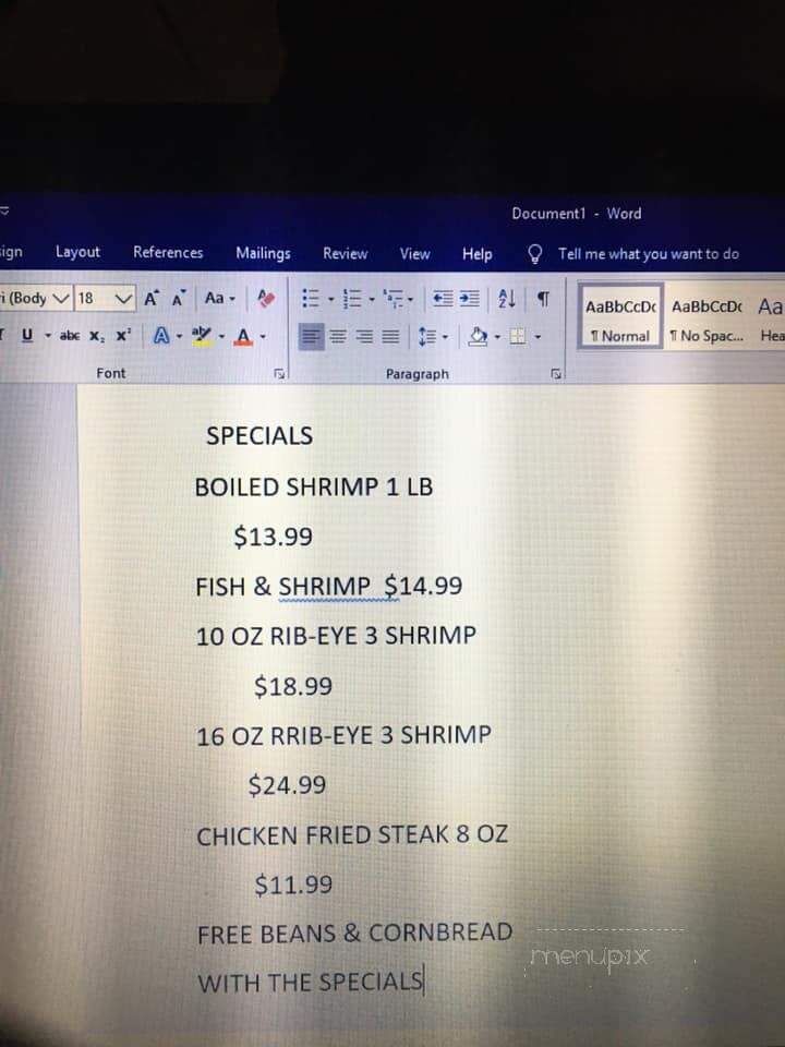 Rosemary's - Logansport, LA menu_pic