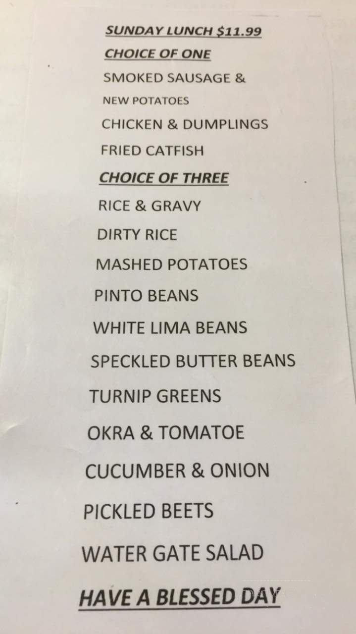 Rosemary's - Logansport, LA menu_pic