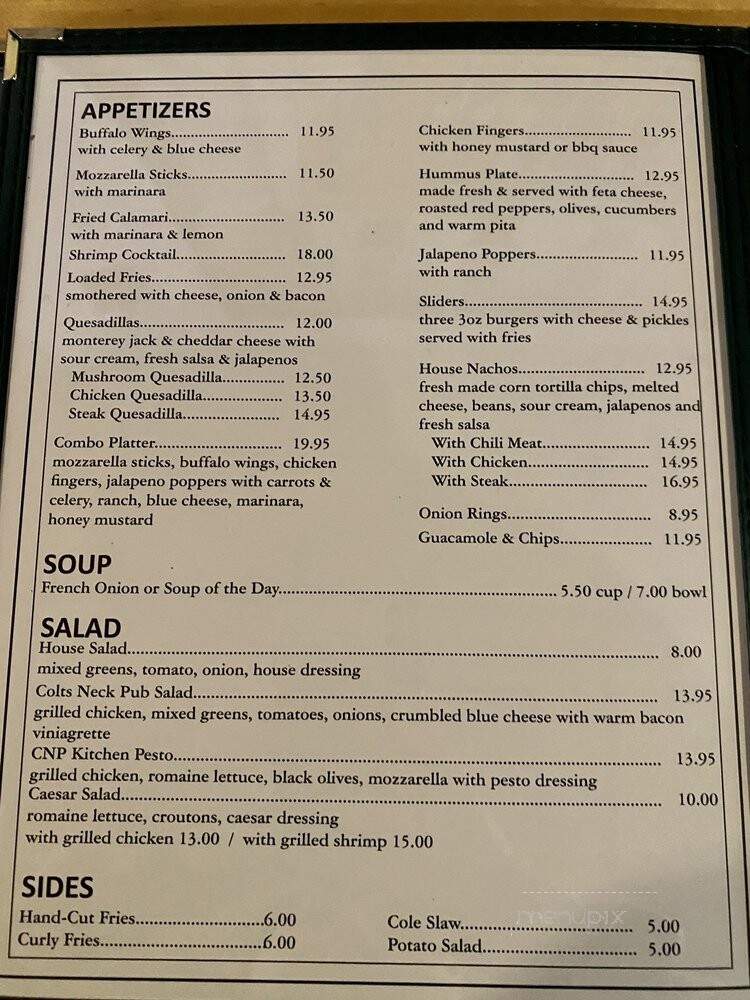 Colts Neck Pub - Colts Neck, NJ menu_pic