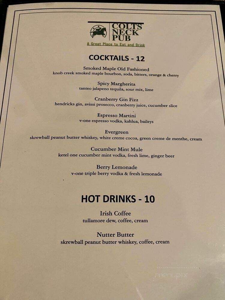 Colts Neck Pub - Colts Neck, NJ menu_pic