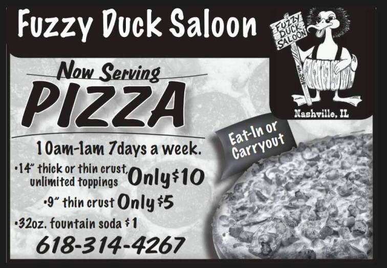 The Fuzzy Duck Saloon - Nashville, IL menu_pic