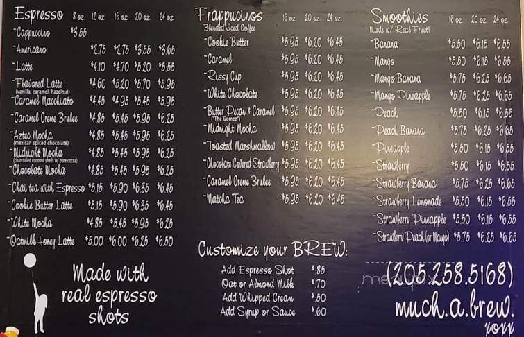 Much A Brew About Something - Clanton, AL menu_pic