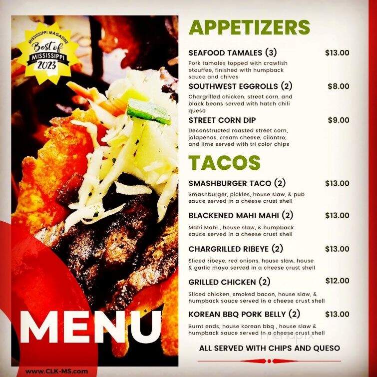 Crooked Letter Kitchen - Pelahatchie, MS menu_pic