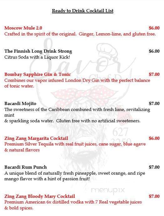 Savor by Chef D - West Liberty, IA menu_pic
