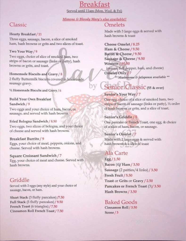 Savor by Chef D - West Liberty, IA menu_pic