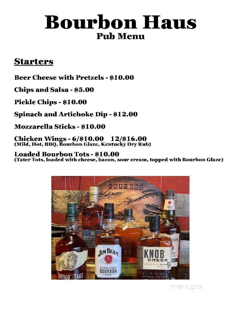 Bourbon Station - Lawrenceburg, KY menu_pic