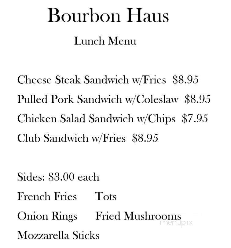 Bourbon Station - Lawrenceburg, KY menu_pic