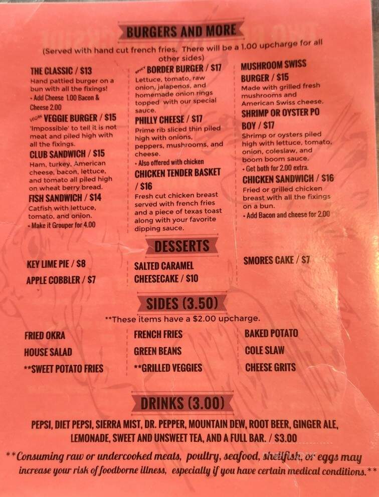 Two Brothers - Carrabelle, FL menu_pic