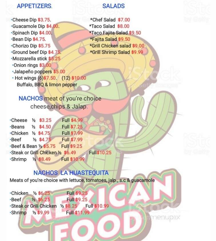 La Huastequita Mexican Restaurant - Demopolis, AL menu_pic