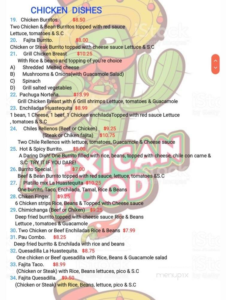 La Huastequita Mexican Restaurant - Demopolis, AL menu_pic