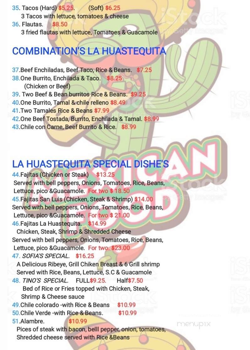 La Huastequita Mexican Restaurant - Demopolis, AL menu_pic