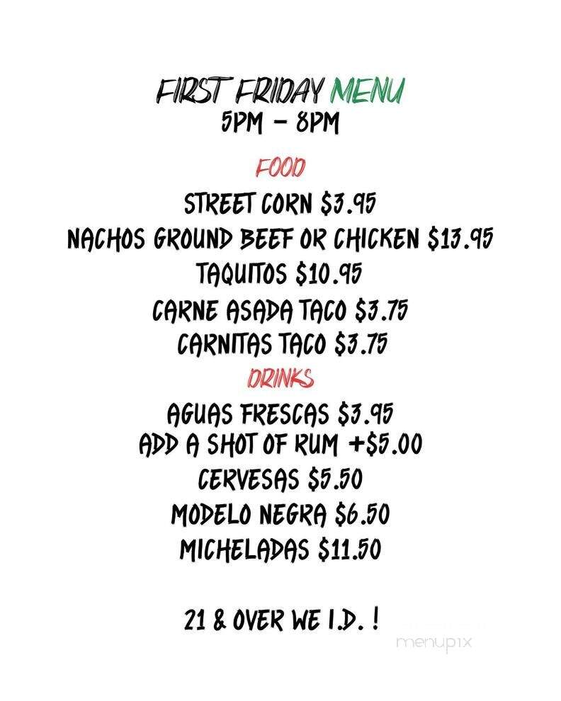 Puerto Real Tacos & Cantina - Snow Hill, MD menu_pic