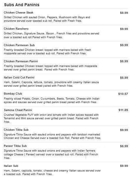 Desi Pizzeria - Salisbury, MD menu_pic