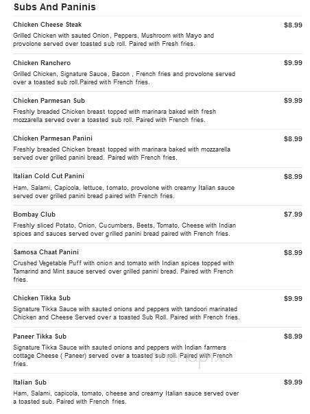 Desi Pizzeria - Salisbury, MD menu_pic