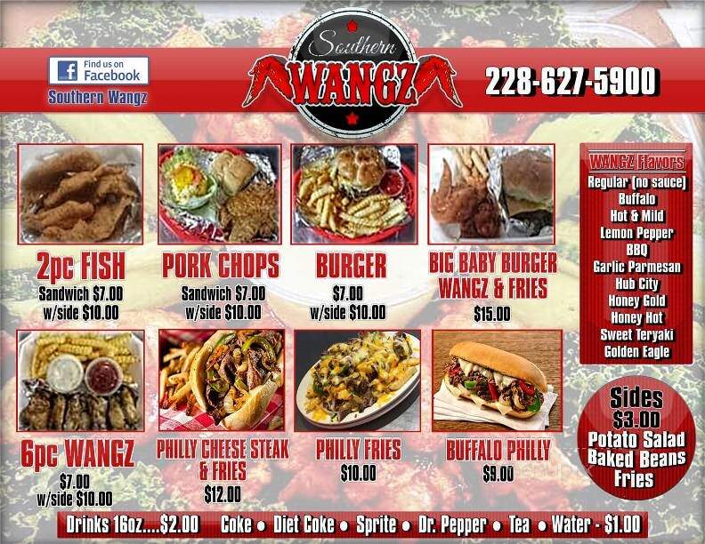 Southern Wangz - Hattiesburg, MS menu_pic