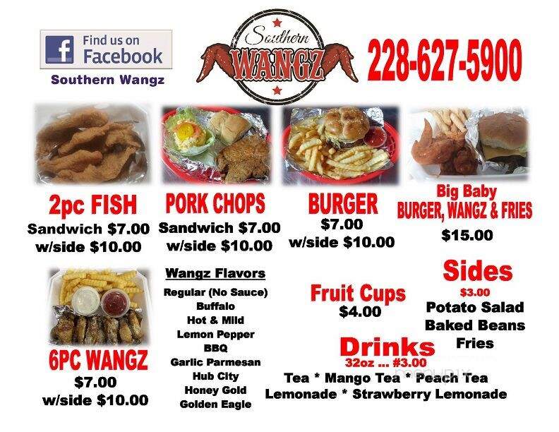 Southern Wangz - Hattiesburg, MS menu_pic