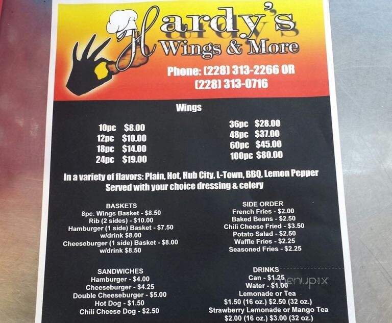 Southern Wangz - Hattiesburg, MS menu_pic